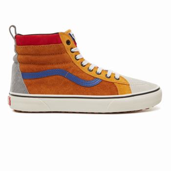 Vans Sk8-Hi MTE - Miesten Korkeavartiset tennarit - Ruskea/Sininen